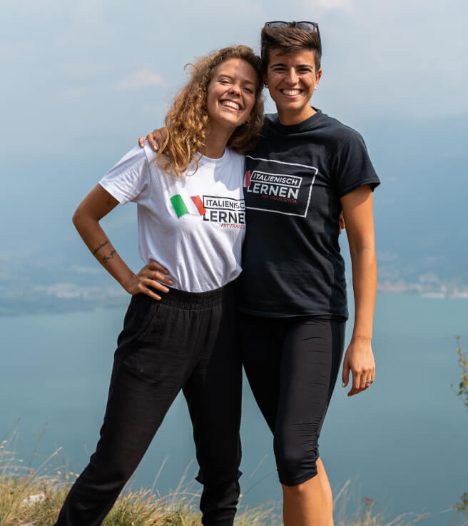 Italienisch lernen mit der Gruppe in der Natur